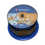 VERBATIM DVD-R 4,7Gb 16x Cake 50 pcs Printable 43649