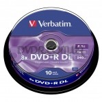 VERBATIM DVD+R 8,5Gb DL 8x Cake 10 pcs 43666