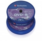 VERBATIM DVD+R 4,7Gb 16x Cake 50 pcs 43550